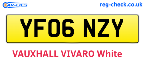 YF06NZY are the vehicle registration plates.