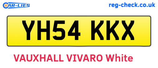 YH54KKX are the vehicle registration plates.
