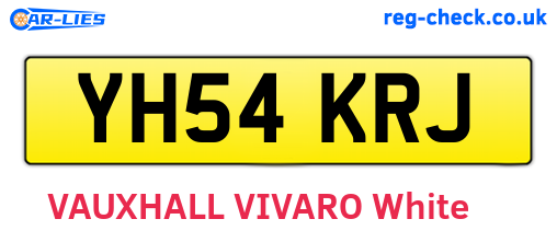 YH54KRJ are the vehicle registration plates.