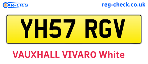 YH57RGV are the vehicle registration plates.