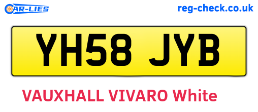 YH58JYB are the vehicle registration plates.