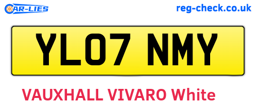YL07NMY are the vehicle registration plates.
