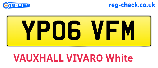 YP06VFM are the vehicle registration plates.