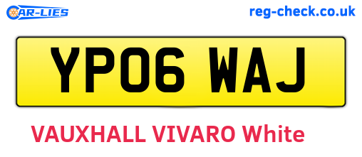 YP06WAJ are the vehicle registration plates.