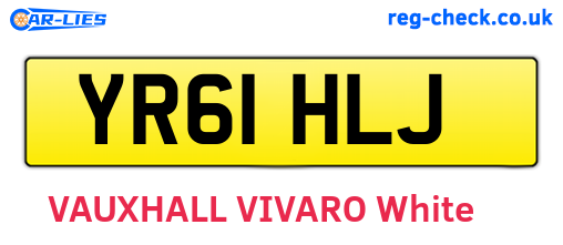 YR61HLJ are the vehicle registration plates.