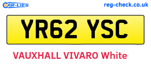 YR62YSC are the vehicle registration plates.
