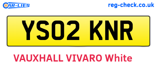 YS02KNR are the vehicle registration plates.