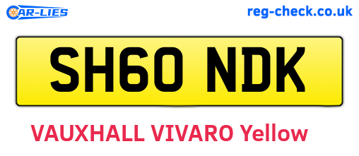 SH60NDK are the vehicle registration plates.