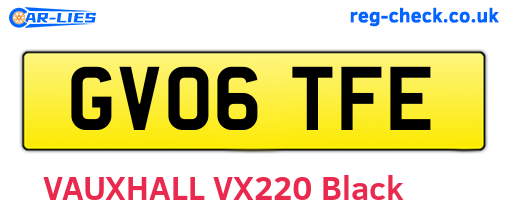 GV06TFE are the vehicle registration plates.