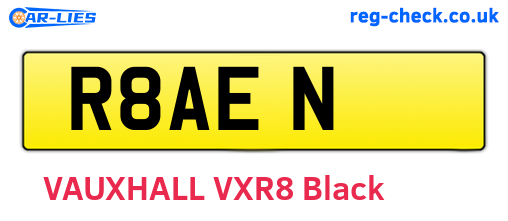 R8AEN are the vehicle registration plates.