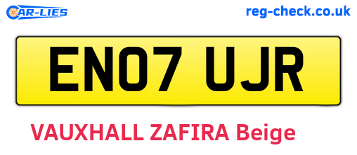 EN07UJR are the vehicle registration plates.