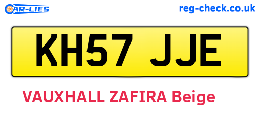 KH57JJE are the vehicle registration plates.