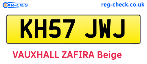 KH57JWJ are the vehicle registration plates.