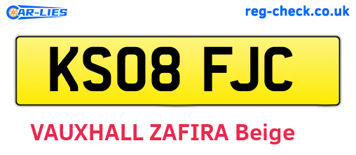 KS08FJC are the vehicle registration plates.