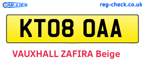 KT08OAA are the vehicle registration plates.