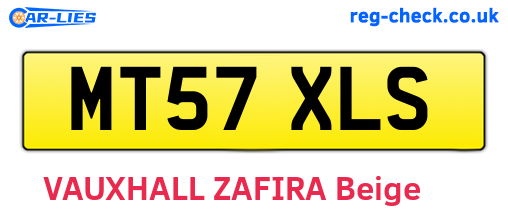 MT57XLS are the vehicle registration plates.