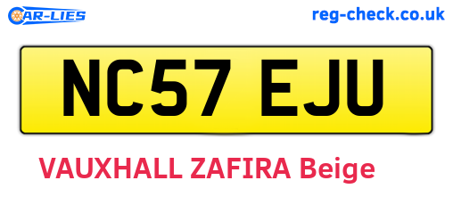NC57EJU are the vehicle registration plates.