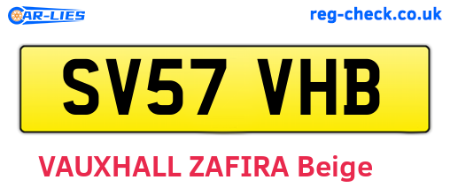SV57VHB are the vehicle registration plates.