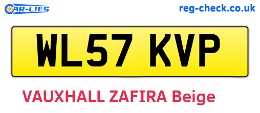 WL57KVP are the vehicle registration plates.