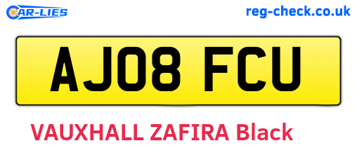 AJ08FCU are the vehicle registration plates.