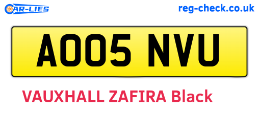 AO05NVU are the vehicle registration plates.