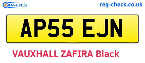 AP55EJN are the vehicle registration plates.