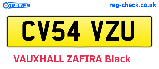 CV54VZU are the vehicle registration plates.