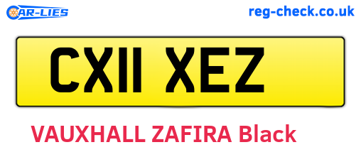 CX11XEZ are the vehicle registration plates.