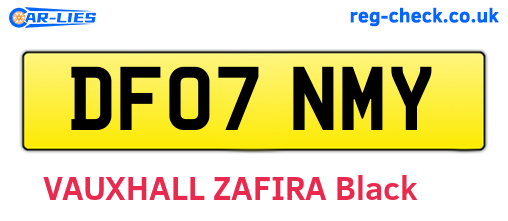 DF07NMY are the vehicle registration plates.