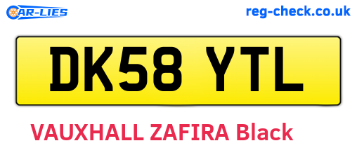 DK58YTL are the vehicle registration plates.