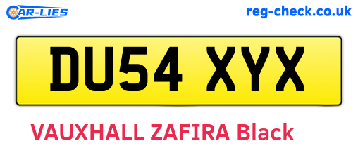 DU54XYX are the vehicle registration plates.