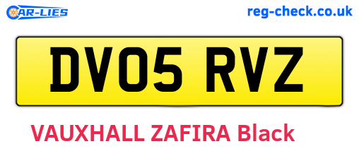 DV05RVZ are the vehicle registration plates.