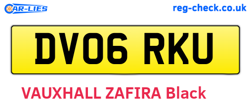 DV06RKU are the vehicle registration plates.