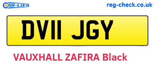 DV11JGY are the vehicle registration plates.