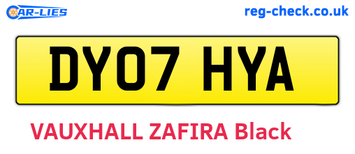 DY07HYA are the vehicle registration plates.