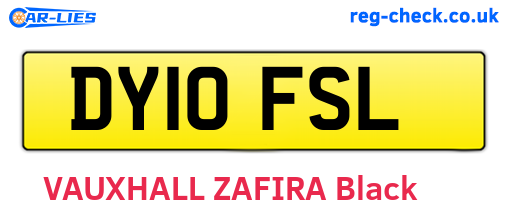 DY10FSL are the vehicle registration plates.