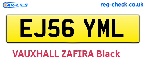 EJ56YML are the vehicle registration plates.