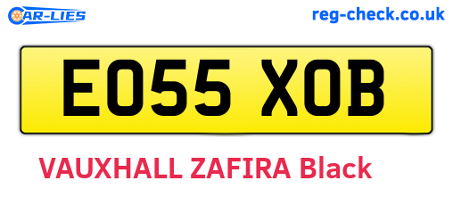 EO55XOB are the vehicle registration plates.