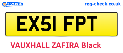 EX51FPT are the vehicle registration plates.