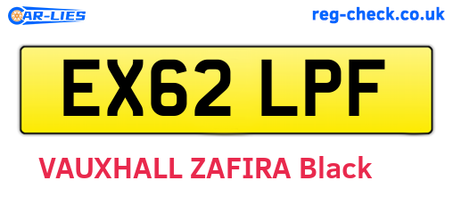 EX62LPF are the vehicle registration plates.