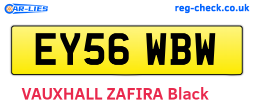 EY56WBW are the vehicle registration plates.