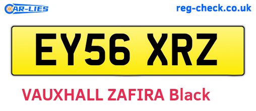 EY56XRZ are the vehicle registration plates.