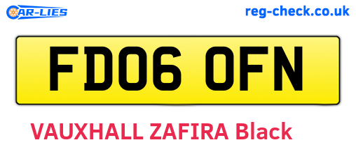 FD06OFN are the vehicle registration plates.