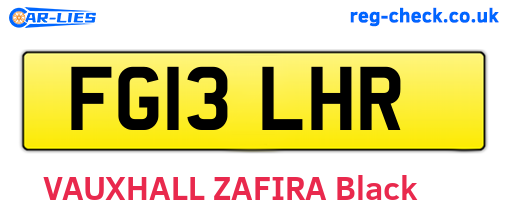 FG13LHR are the vehicle registration plates.
