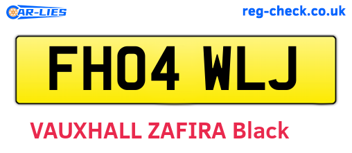 FH04WLJ are the vehicle registration plates.