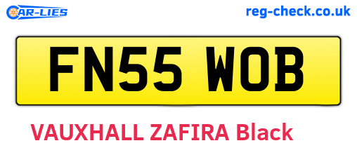 FN55WOB are the vehicle registration plates.