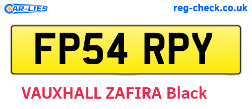 FP54RPY are the vehicle registration plates.