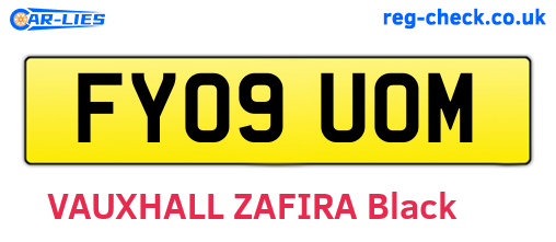 FY09UOM are the vehicle registration plates.