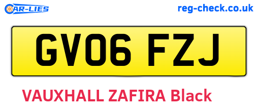 GV06FZJ are the vehicle registration plates.