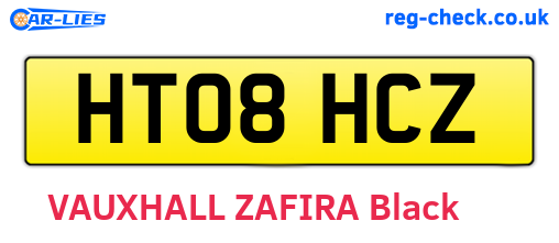 HT08HCZ are the vehicle registration plates.